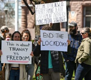 Protesters Rally Against COVID Nursing Home Policy at Cuomo’s Alleged Ridgewood Campaign Stop