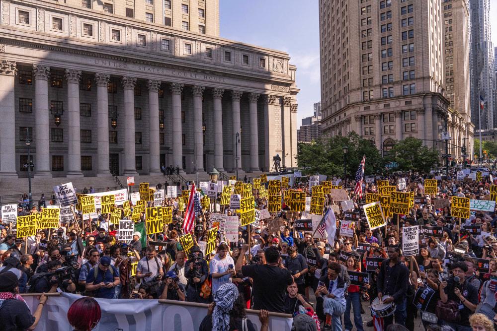New Yorkers Rally in Solidarity with LA Activists, Leading to Arrests During ICE Protests